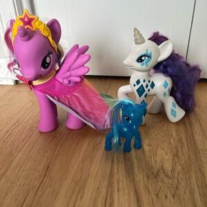 My Little Pony-lot of 3 twilight sparkle & glow rarity with working lights